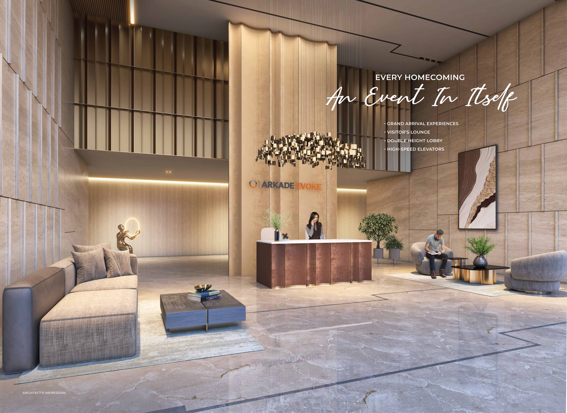 Arkade Evoke grand double-height lobby