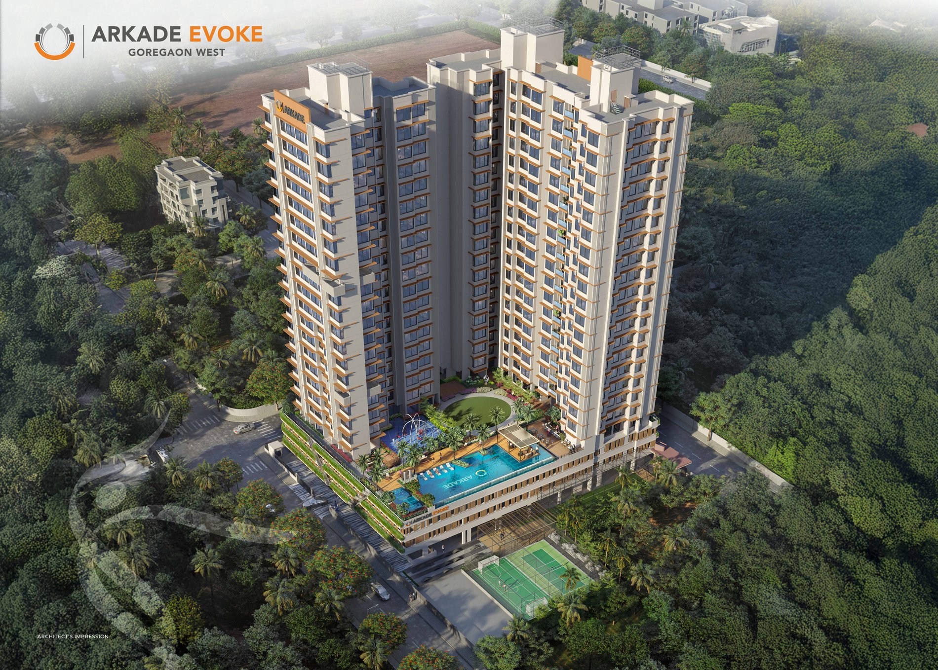 Arkade Evoke tower exterior, Goregaon West